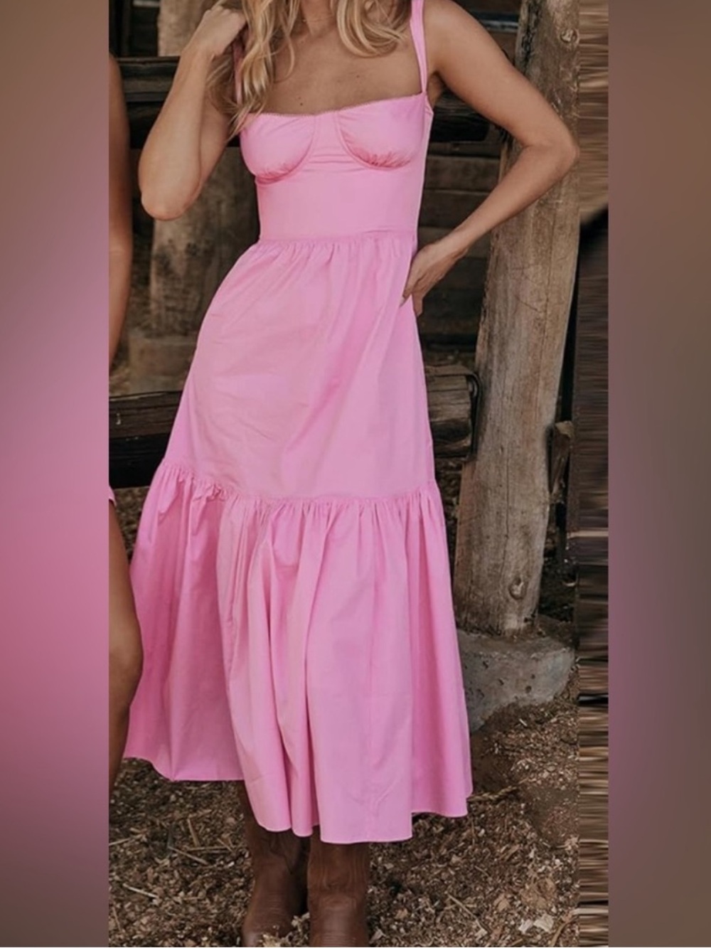 House of CB Elia pink midi dress size L - Picture 2 of 8